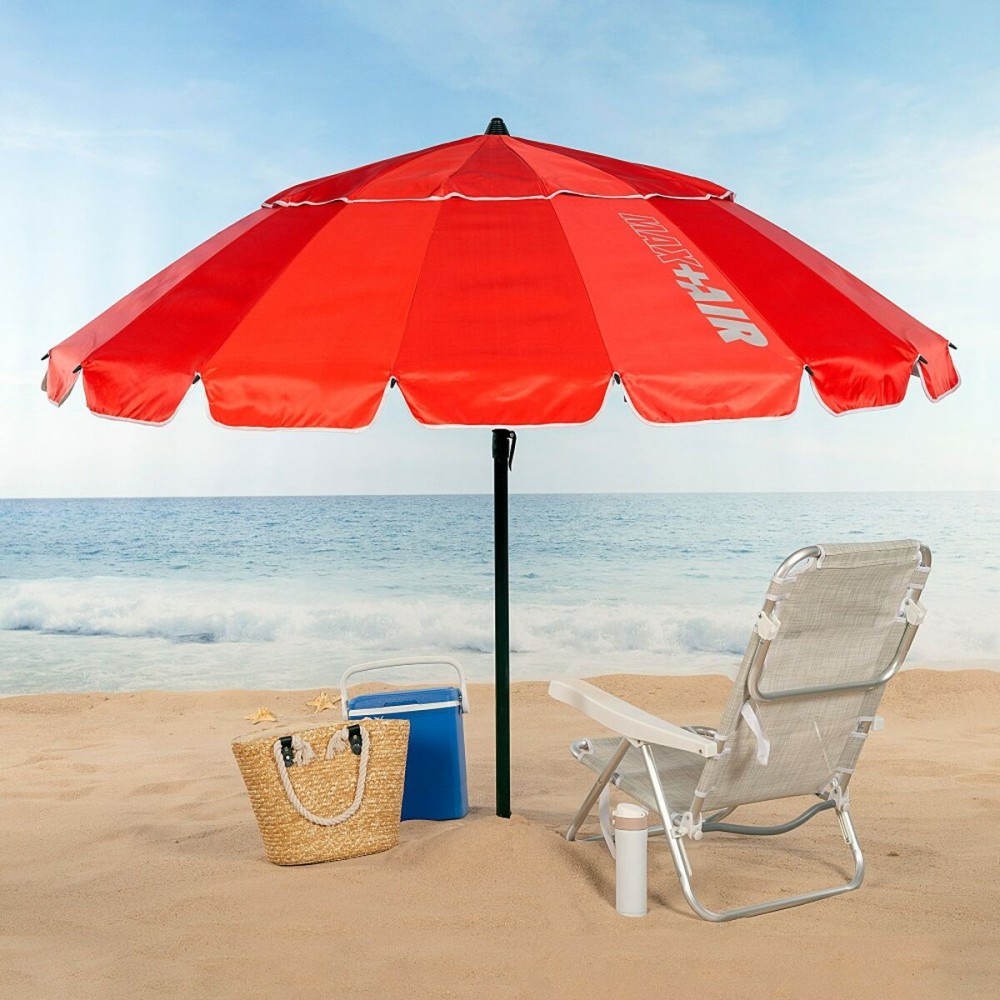 Parasol Aktive Rouge Aluminium 220 x 215 x 220 cm (6 Unités)