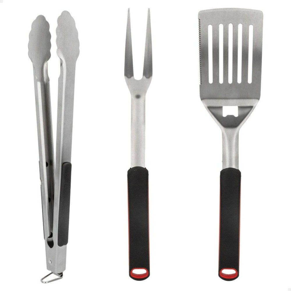 Grillwerkzeug-Set Aktive 3 Stücke Grill Edelstahl 9 x 41 x 5 cm (4 Stück)