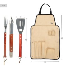 Grillwerkzeug-Set Aktive 7 Stücke Grill Edelstahl 42 x 67 x 3 cm (4 Stück)