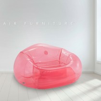 Inflatable Pool Chair Intex Beanless Transparent Pink 137 x 74 x 127 cm (4 Units)