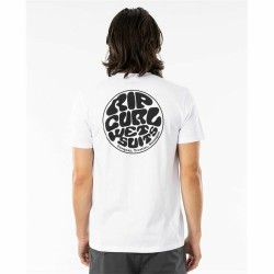 T shirt à manches courtes Rip Curl Wettie Essential Blanc Homme