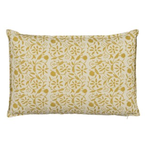 Cushion Cotton Beige Mustard 60 x 40 cm