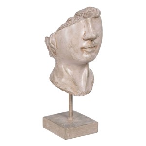 Decorative Figure Beige Face 12,5 x 13,5 x 27,5 cm