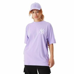 Kurzarm-T-Shirt New Era MLB League Essentials New York Yankees Violett Unisex