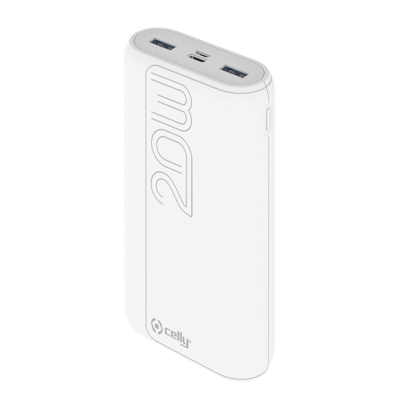 Power Bank Celly 20000 mAh Blanc