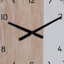 Horloge Murale Blanc Naturel Bois 60 x 60 x 5,5 cm