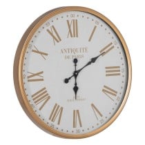 Horloge Murale Blanc Naturel Fer 60 x 60 x 6 cm