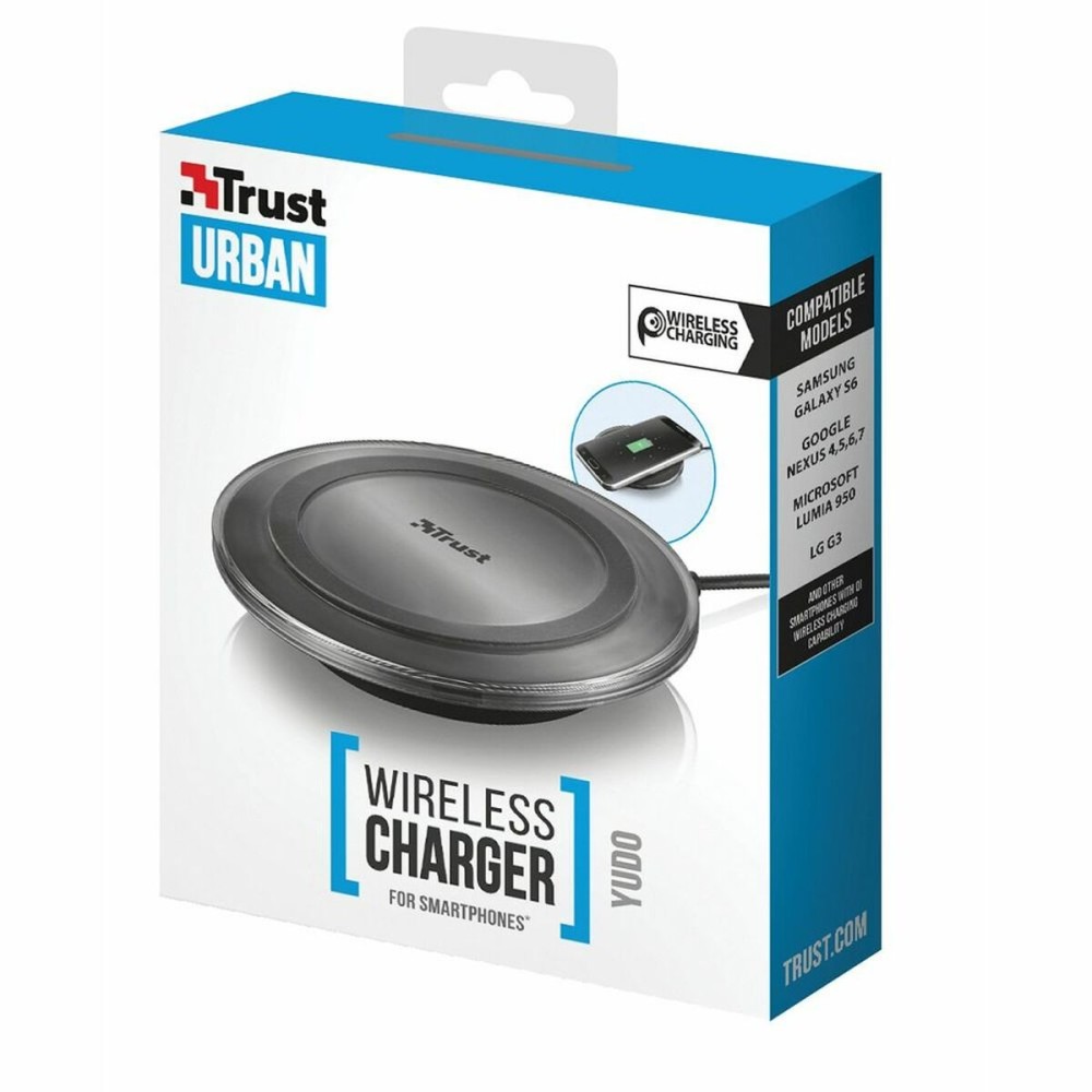 Cordless Charger Trust Urban Yudo Black/Silver