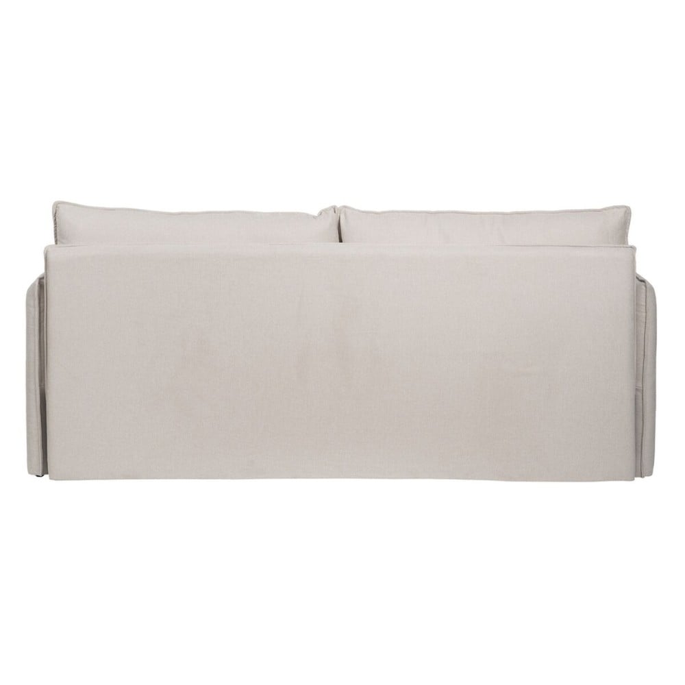 Sofa Beige Polyester Linen 210 x 93 x 95 cm