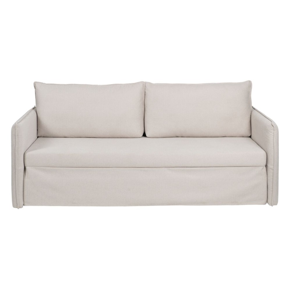 Sofa Beige Polyester Leinen 210 x 93 x 95 cm