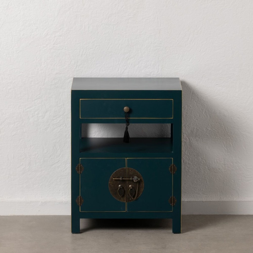 Nightstand ORIENTE Blue MDF Wood 50 x 40 x 66 cm