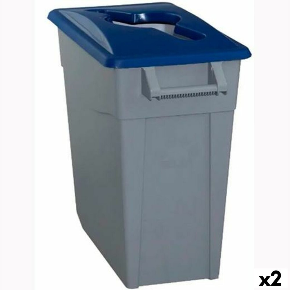 Recycling Papierkorb Denox Blau 65 L (2 Stück)