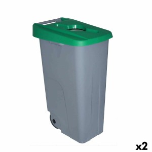 Poubelle à Roulettes Denox 110 L Vert 58 x 41 x 89 cm