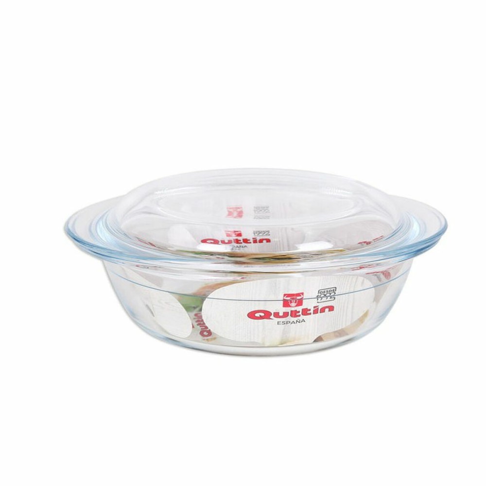 Casserole avec Couvercle Quttin 63095 verre 33 x 20 x 13 cm (3L + 1L)