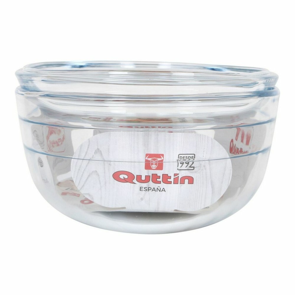 Casserole avec Couvercle Quttin 63095 verre 33 x 20 x 13 cm (3L + 1L)