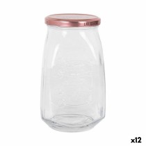 Bocal en Verre Transparent Inde Tasty 1,05 L Avec couvercle (12 Unités)