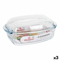 Casserole avec Couvercle Quttin 63096 verre 32,8 x 19,7 x 13 cm (3L + 1,5L)