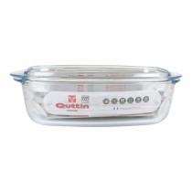 Casserole with lid Quttin 63096 Glass 32,8 x 19,7 x 13 cm (3L + 1,5L)