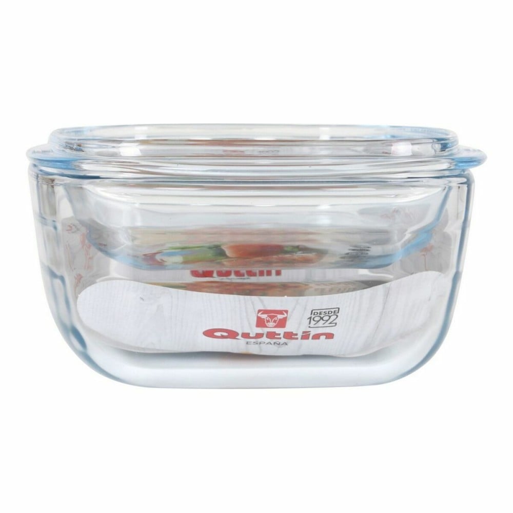 Casserole avec Couvercle Quttin 63096 verre 32,8 x 19,7 x 13 cm (3L + 1,5L)