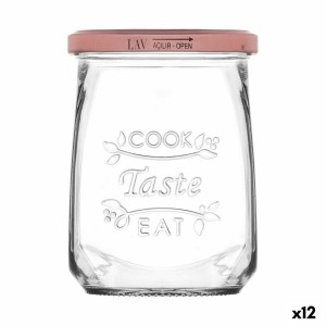 Transparentes Glasgefäß Inde Tasty 550 ml mit Deckel (12 Stück)