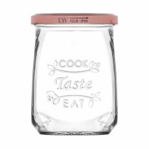 Bocal en Verre Transparent Inde Tasty 550 ml Avec couvercle (12 Unités)