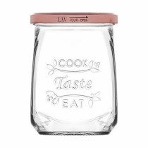 Bocal en Verre Transparent Inde Tasty 550 ml Avec couvercle (12 Unités)