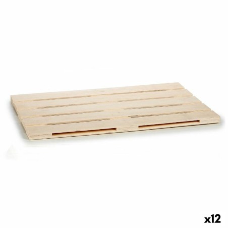 Tablett für Snacks Braun Holz 40 x 2 x 60 cm (12 Stück)