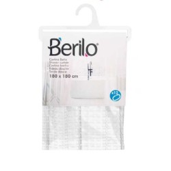 Shower Curtain Berilo SC-EVA Transparent Polyethylene EVA 180 x 180 cm Frames (12 Units)