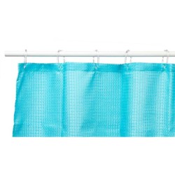 Shower Curtain Berilo SC-POLY-UD1-BLUE Blue Polyester 180 x 180 cm Points (12 Units)