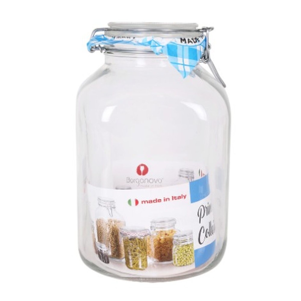 Jar Borgonovo Hermetic Transparent Crystal 4,25 L 14,5 x 14,5 x 26 cm (6 Units)