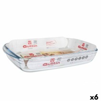 Oven Dish Quttin   Transparent Glass Rectangular 3 L 35,4 x 22 x 5,5 cm (6 Units)