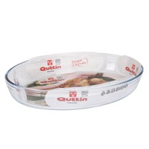 Oven Dish Quttin   Transparent Glass Oval 4,5 L 39,6 x 27,35 x 6,6 (4 Units)