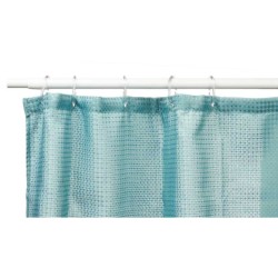 Rideau de Douche Points Vert turquoise Polyester 180 x 180 cm (12 Unités)