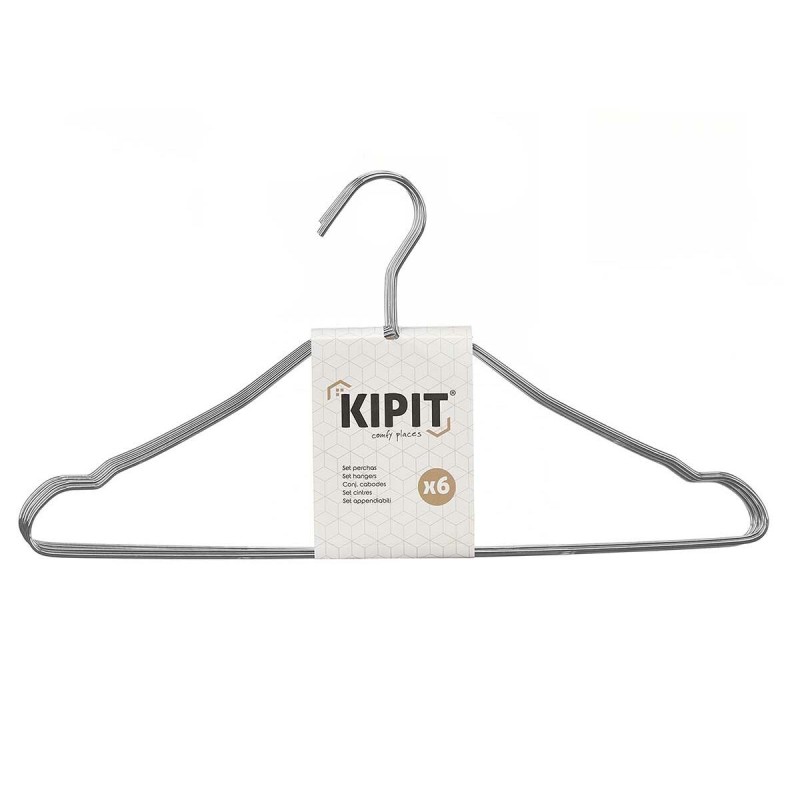 Jeu de porte-manteaux Kipit 29100190 Argenté Métal 39,5 x 20 x 0,5 cm (24 Unités)