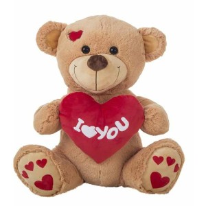 Jouet Peluche I Love You Ours 55 cm Marron