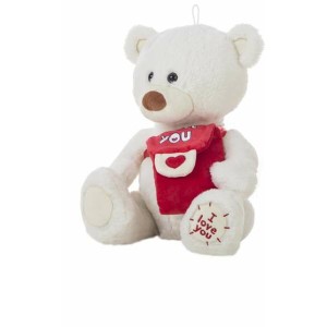 Jouet Peluche Ours 35 cm Blanc