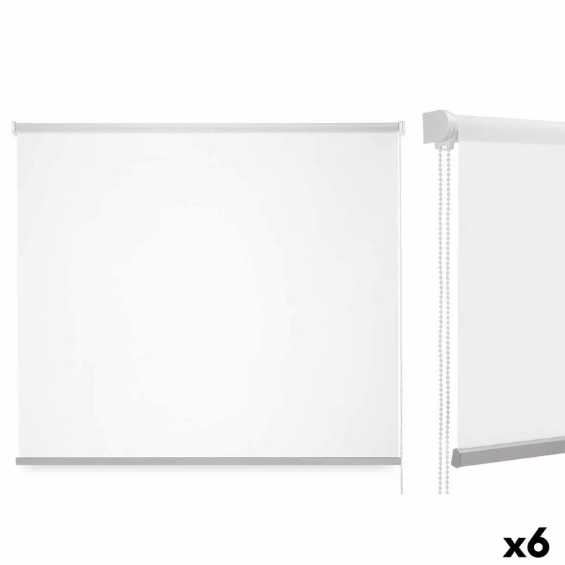 Store à enrouleur Blanc Tissu Plastique 120 x 180 cm (6 Unités)