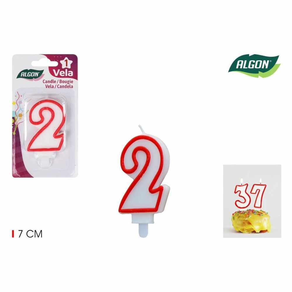 Candle Set Algon Red (36 Units)