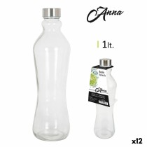 Bouteille en Verre Anna 1 L Capsule métallique Métal verre (12 Unités)