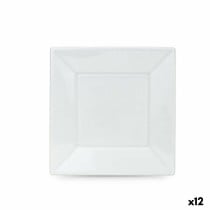 Lot d'assiettes réutilisables Algon Blanc Plastique 23 x 23 x 2 cm (24 Unités)