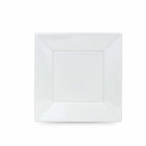 Lot d'assiettes réutilisables Algon Blanc Plastique 23 x 23 x 2 cm (24 Unités)