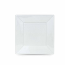 Set of reusable plates Algon White Plastic 23 x 23 x 2 cm (24 Units)