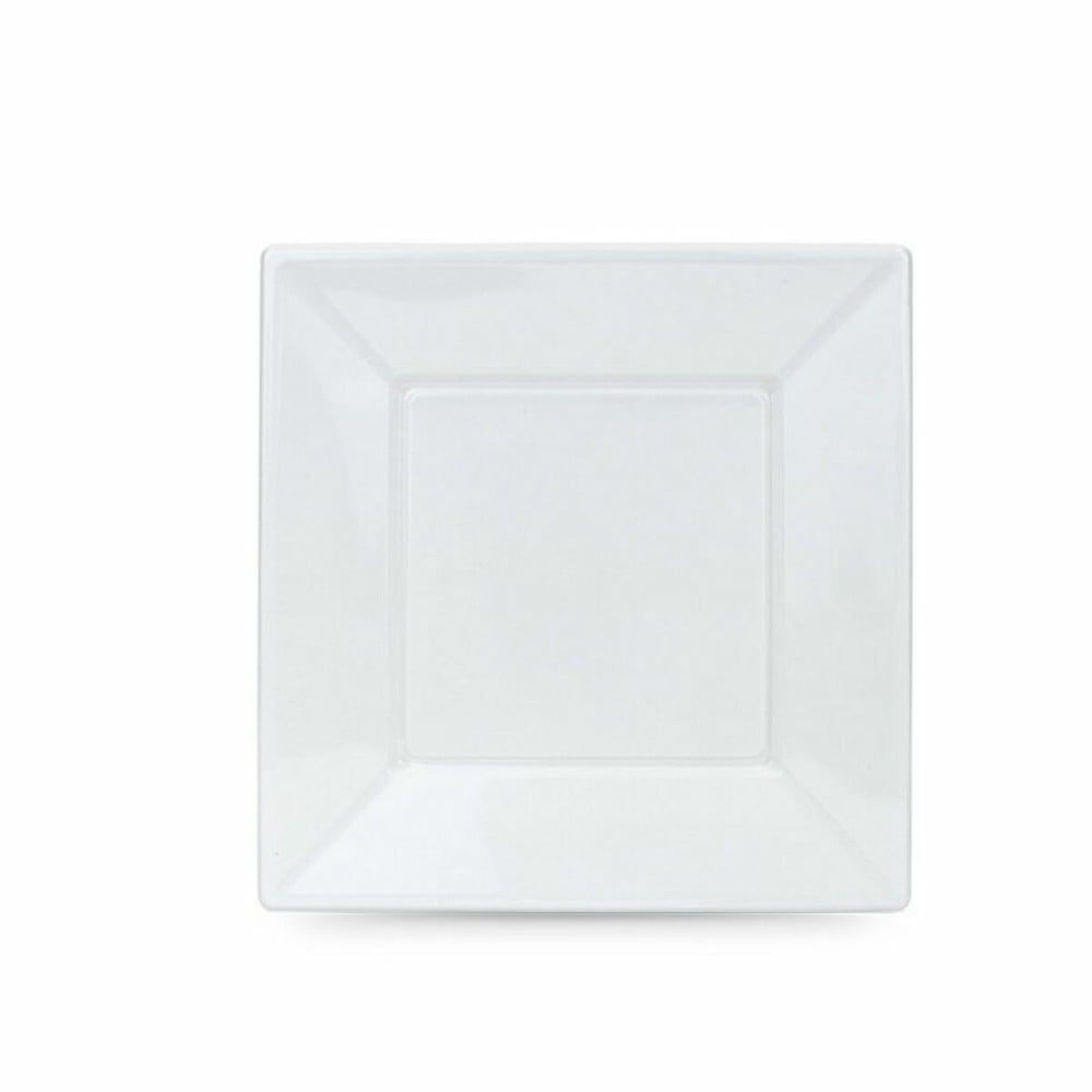 Lot d'assiettes réutilisables Algon Blanc Plastique 23 x 23 x 2 cm (24 Unités)