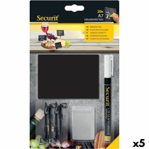 Ardoise Securit Avec support Lot 7,4 × 10,5 cm 20 Unités Noir