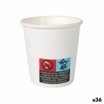 Set de Verres Algon Carton Produits à usage unique Blanc 36 Unités 80 ml (50 Pièces)