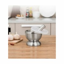 Mortier de cuisine Quttin Acier inoxydable Acier 9,8 x 8,2 cm Antidérapant (6 Unités)
