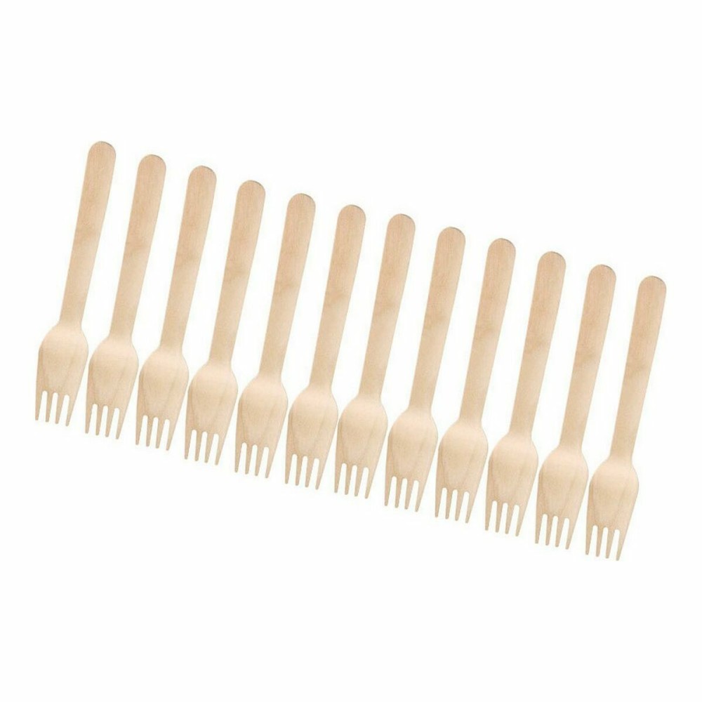 Disposable Cutlery Wood 36 Units 16 x 2,8 x 1,8 cm