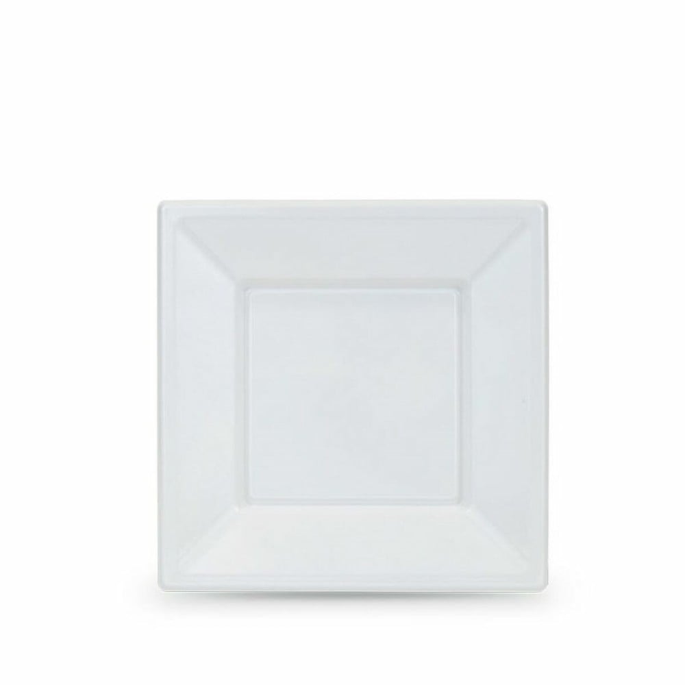 Lot d'assiettes réutilisables Algon Blanc Plastique 18 x 18 x 1,5 cm (24 Unités)