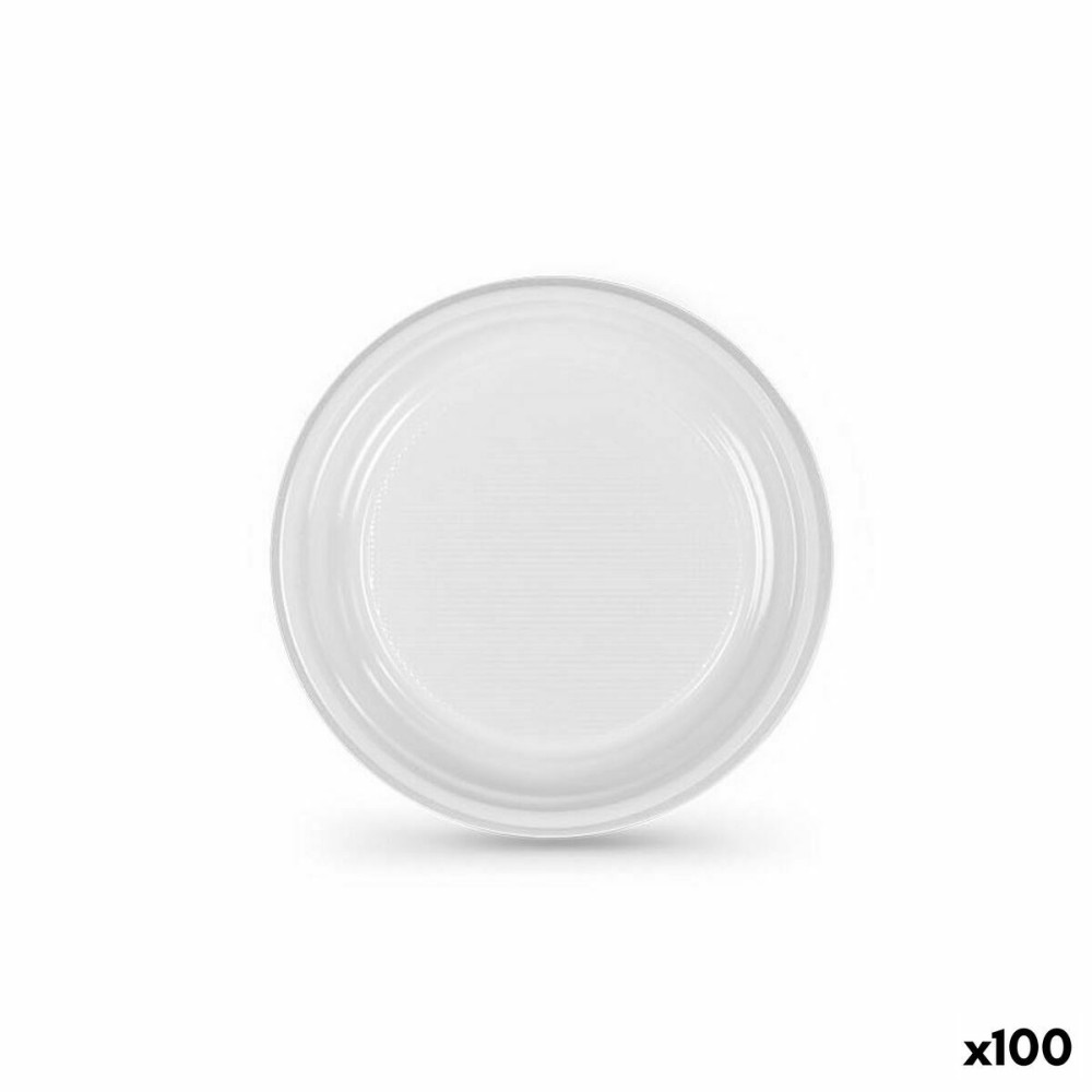 Lot d'assiettes réutilisables Algon Blanc Plastique (6 Unités)