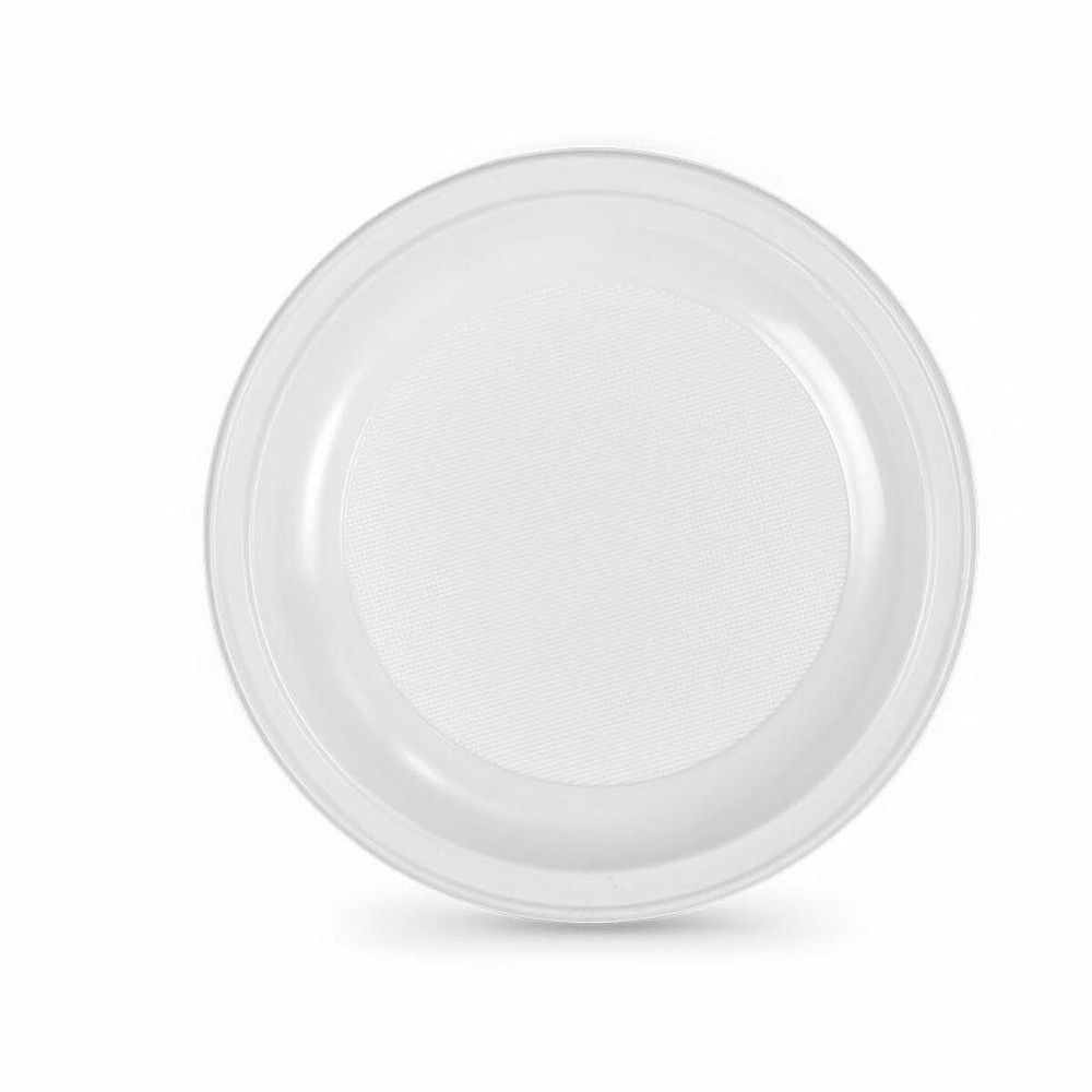 Set of reusable plates Algon White Plastic 28 x 28 x 2 cm (24 Units)